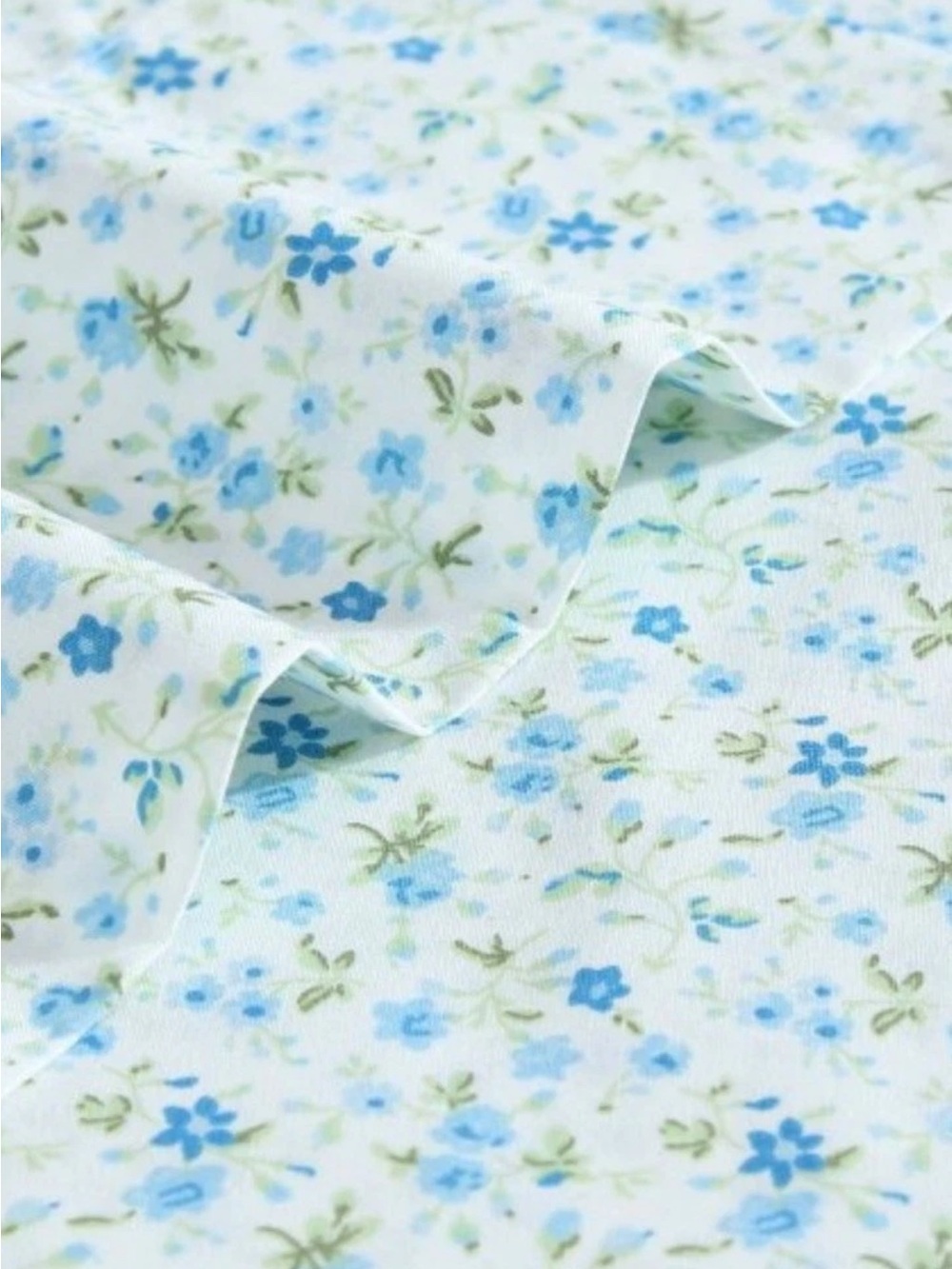 Laura Ashley ~ FULL Evie Blue Floral Sheet Set ~ 100%  Percale Cotton